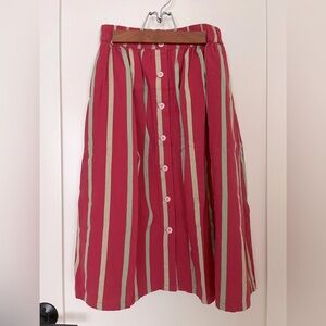 Ace&Jig Sadie Skirt Watermelon XS pink striped